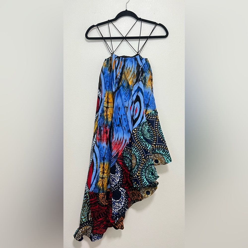 Anthropologie Mangishi Doll Jozi Boho Printed Asymmetrical Dress